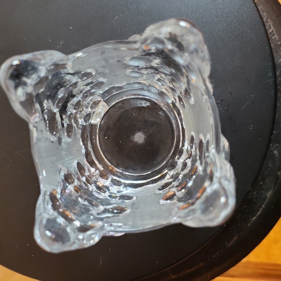 Vintage Swedish Art Glass Candle Holder Nybro Paul Isling Christmas Trees - Picture 8 of 10